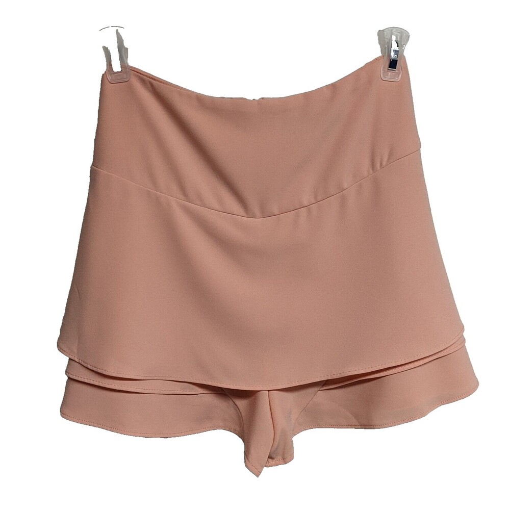 PrettyLittleThing (PLT) Skort Women Size 8 Ruffles Mini Skirt/Shorts Layers